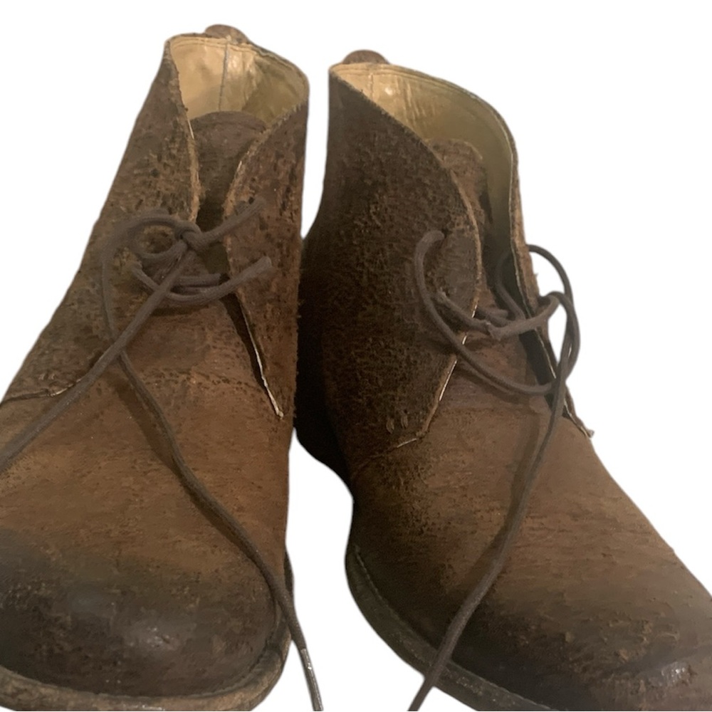FRYE genuine leather distressed brown dress shoe size 12